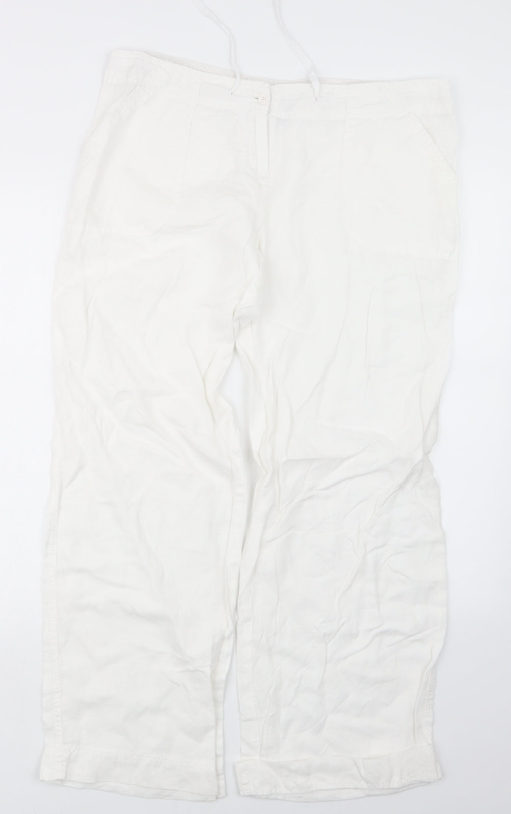 Atmosphere Womens White   Trousers  Size 14 L28 in