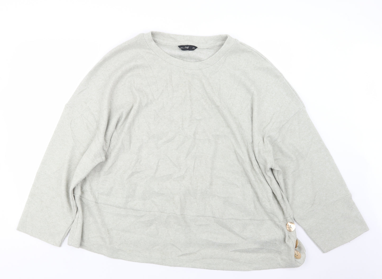 F&F Womens Grey   Pullover Jumper Size 22