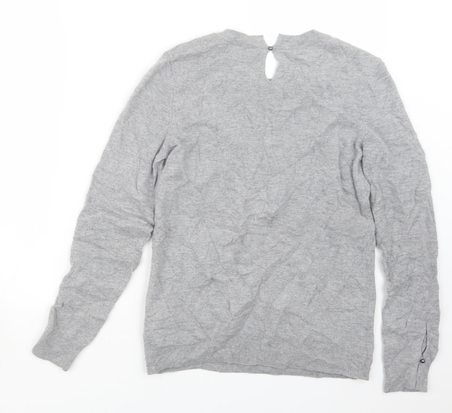 Spirit Womens Grey  Knit Pullover Jumper Size S