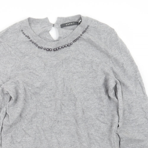 Spirit Womens Grey  Knit Pullover Jumper Size S