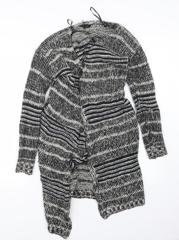 New Look Womens Black  Knit Cardigan Jumper Size 8