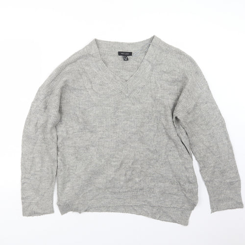 New Look Womens Grey  Knit Pullover Jumper Size S