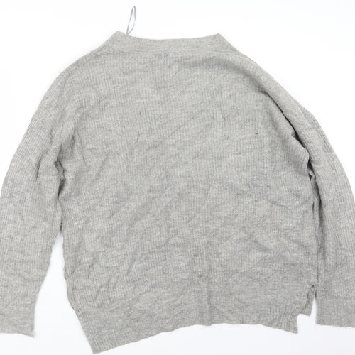 New Look Womens Grey  Knit Pullover Jumper Size S