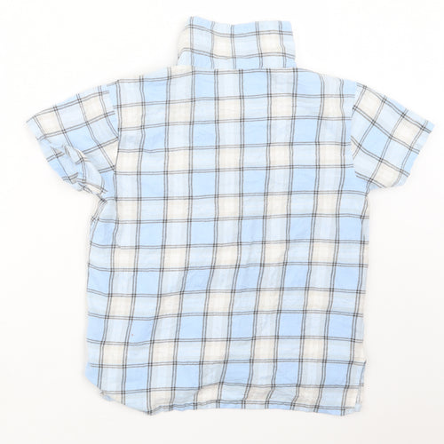 Boux Avenue Womens Blue Check  Top Pyjama Top Size 8