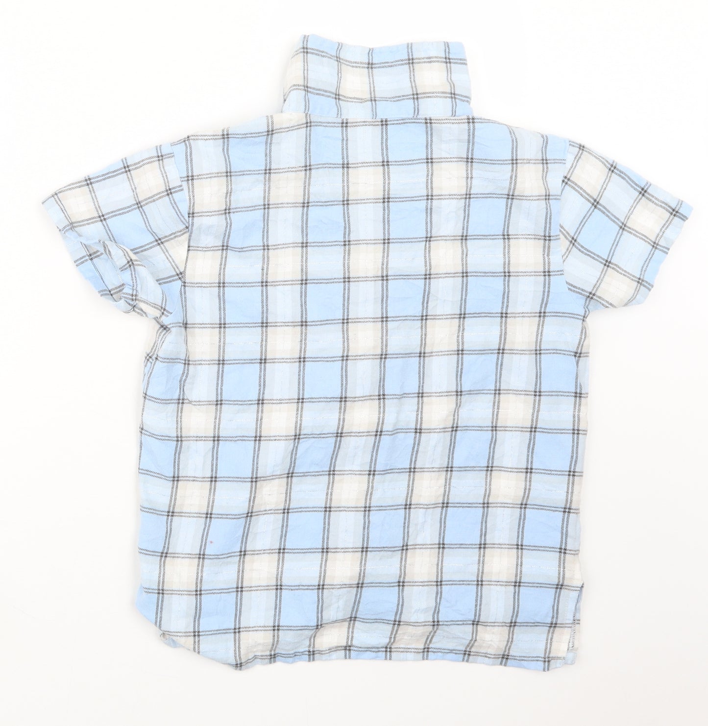Boux Avenue Womens Blue Check  Top Pyjama Top Size 8