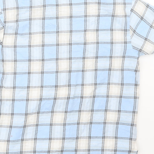 Boux Avenue Womens Blue Check  Top Pyjama Top Size 8