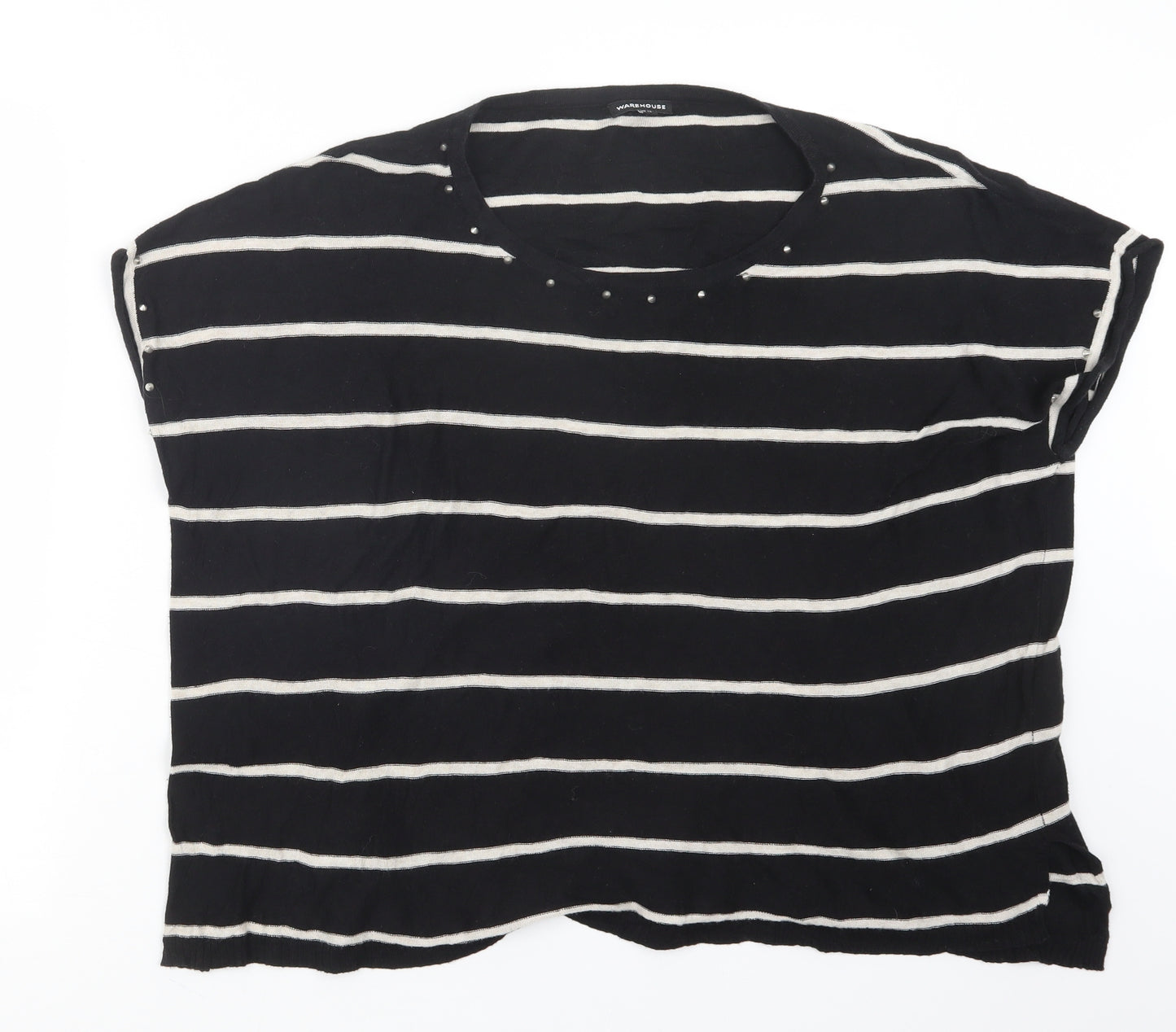 Warehouse Womens Black   Pullover Jumper Size 12