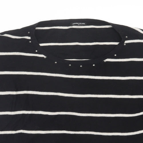 Warehouse Womens Black   Pullover Jumper Size 12