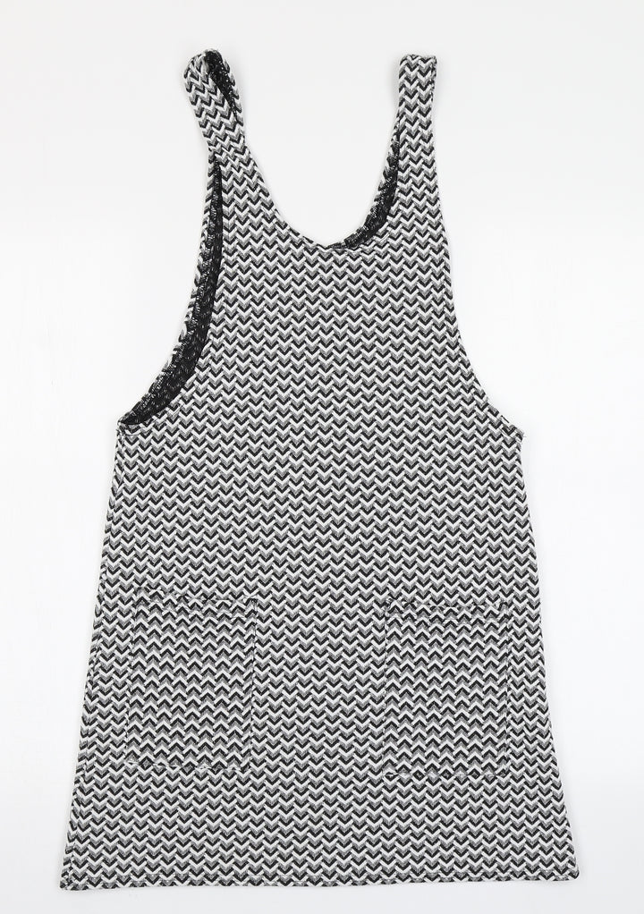 Atmosphere Womens Black Chevron A-Line Size 8