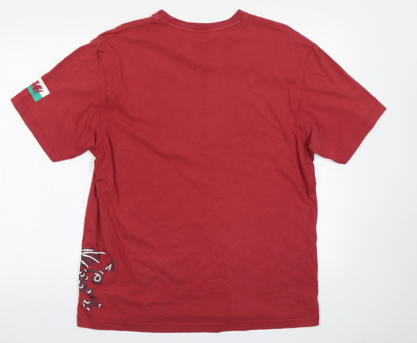 Easy Mens Red    T-Shirt Size M  - Wales