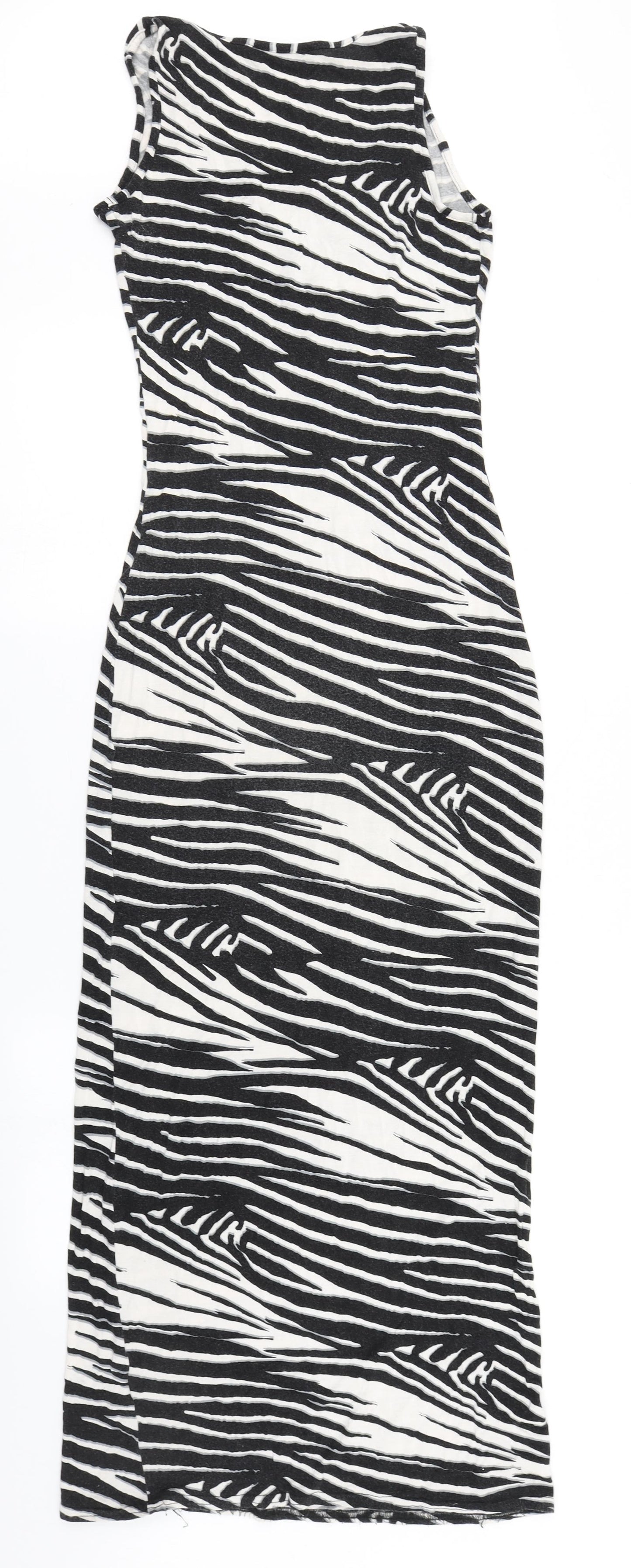 Atmosphere Womens Black Animal Print  Bodycon  Size 10