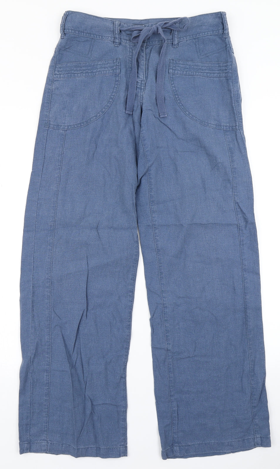 NEXT Womens Blue  Denim Wide-Leg Jeans Size 6 L28 in