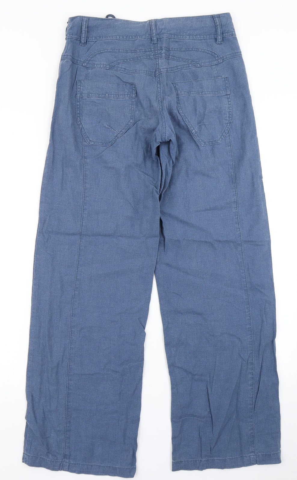 NEXT Womens Blue  Denim Wide-Leg Jeans Size 6 L28 in