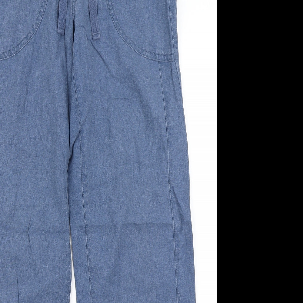 NEXT Womens Blue  Denim Wide-Leg Jeans Size 6 L28 in