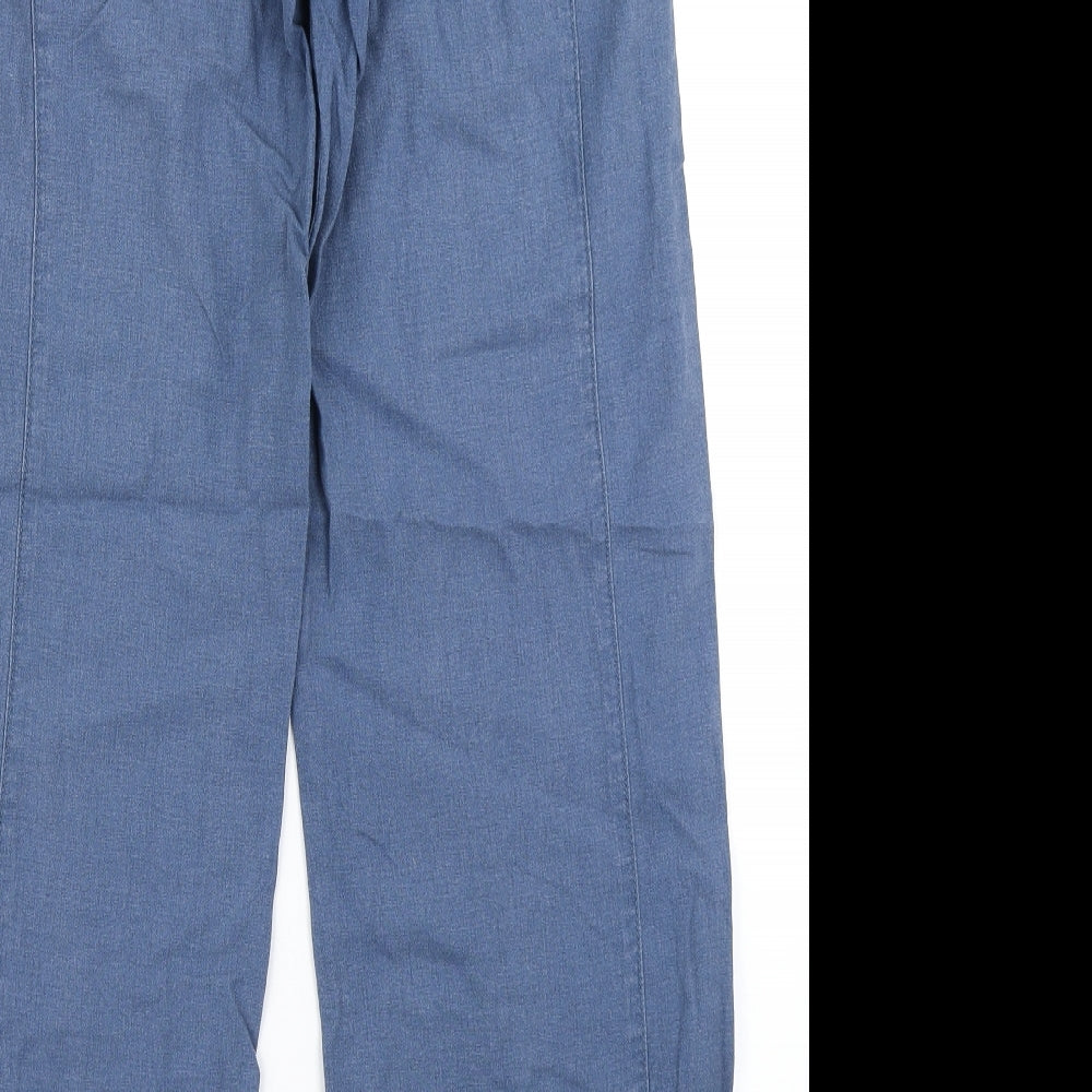 NEXT Womens Blue  Denim Wide-Leg Jeans Size 6 L28 in