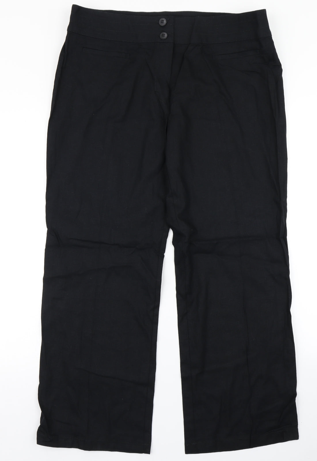 M&S Woman Womens Black   Trousers  Size 16 L29 in