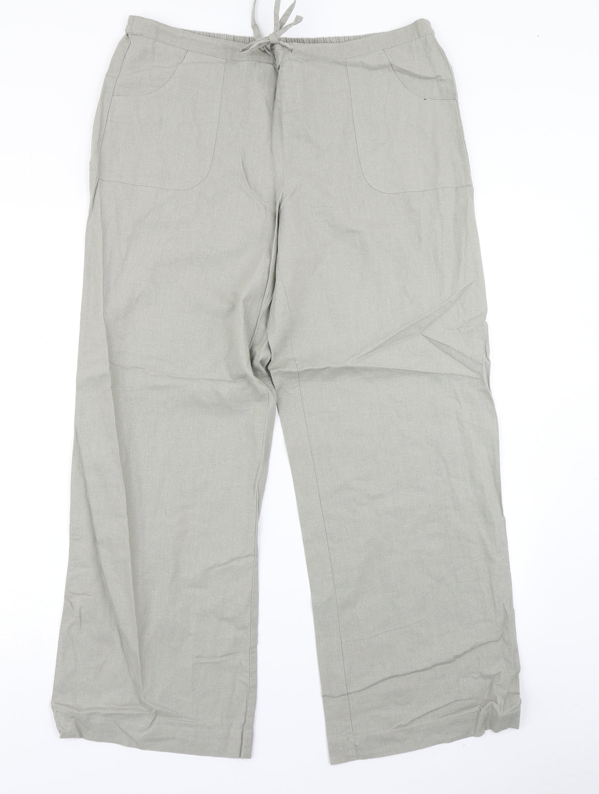 Dunnes Stores Womens Green   Trousers  Size 14 L28 in