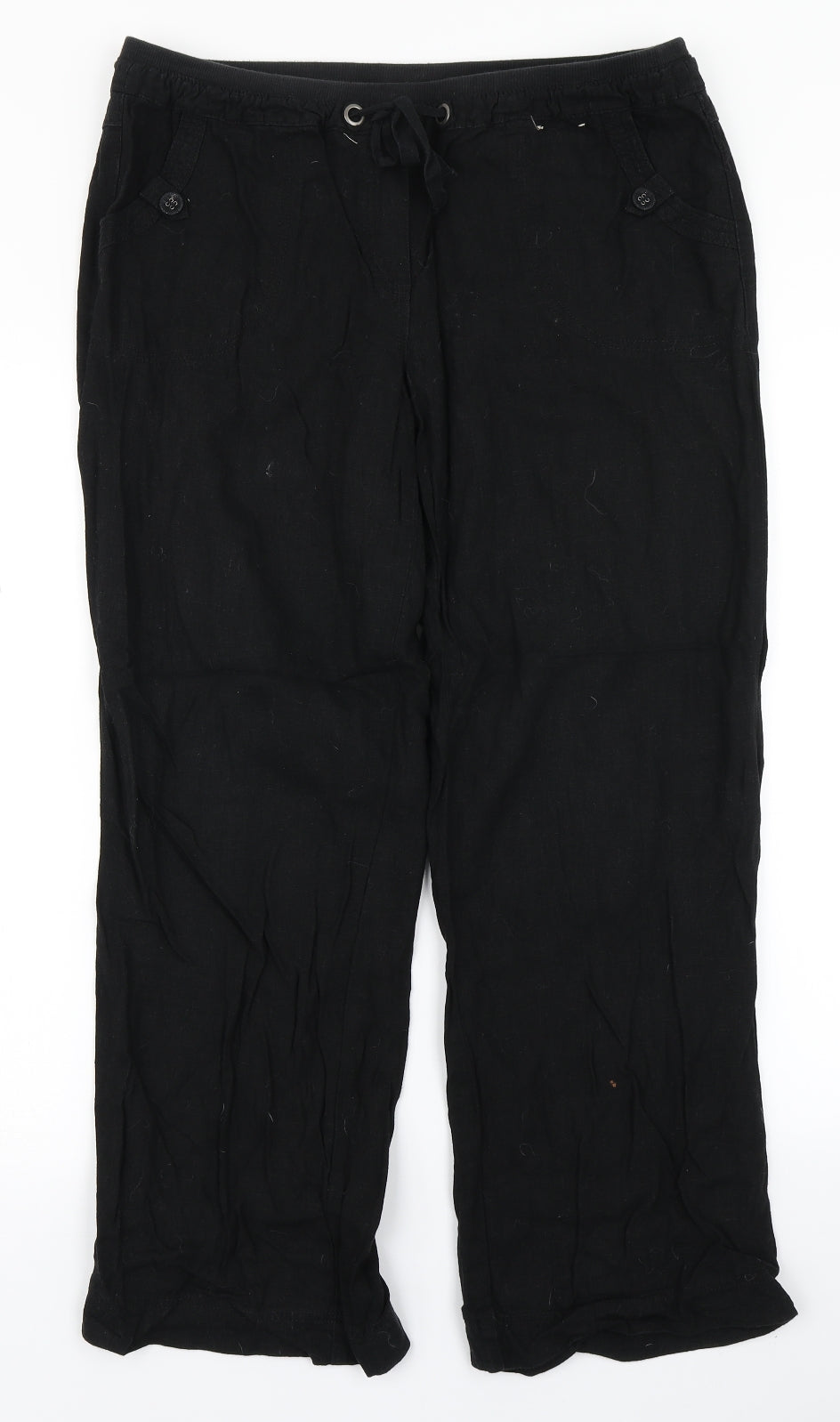 BHS Womens Black   Trousers  Size 14 L26 in