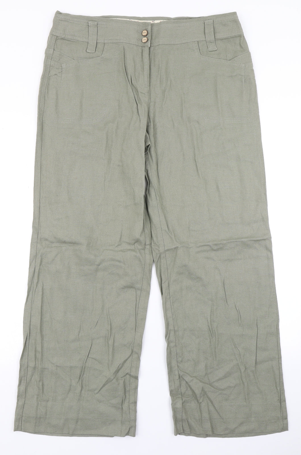 NEXT Womens Green   Trousers  Size 14 L26 in