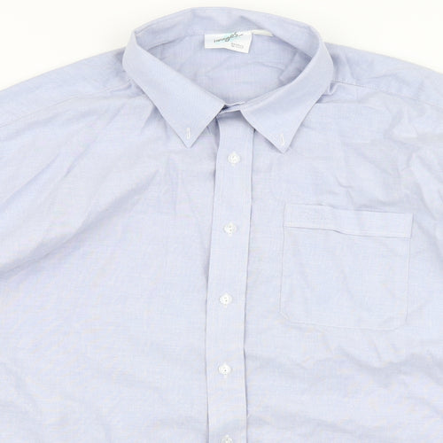 IMAGES Mens Blue    Dress Shirt Size 2XL
