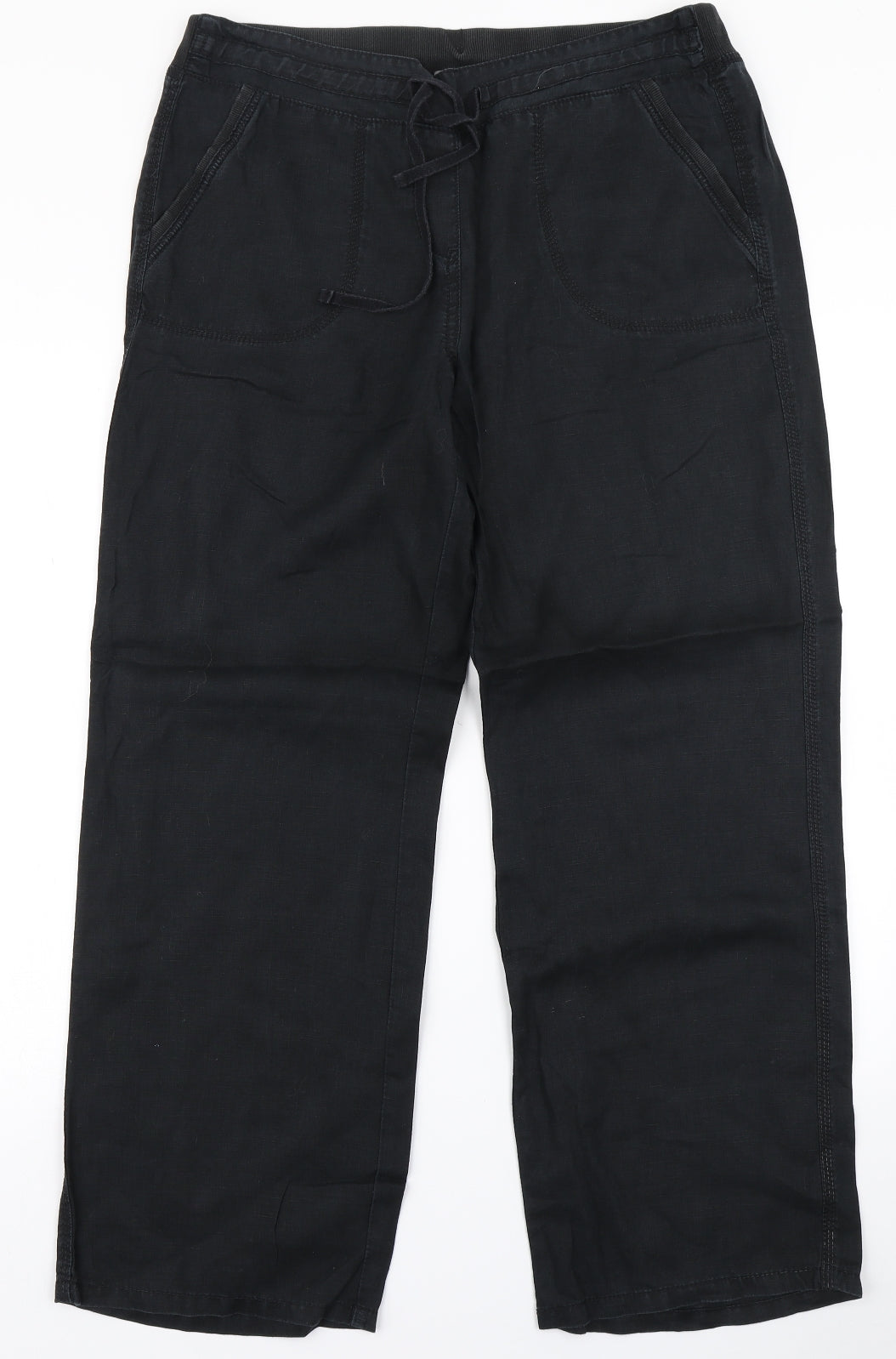 M&S Woman Womens Black   Cargo Trousers Size 14 L27 in