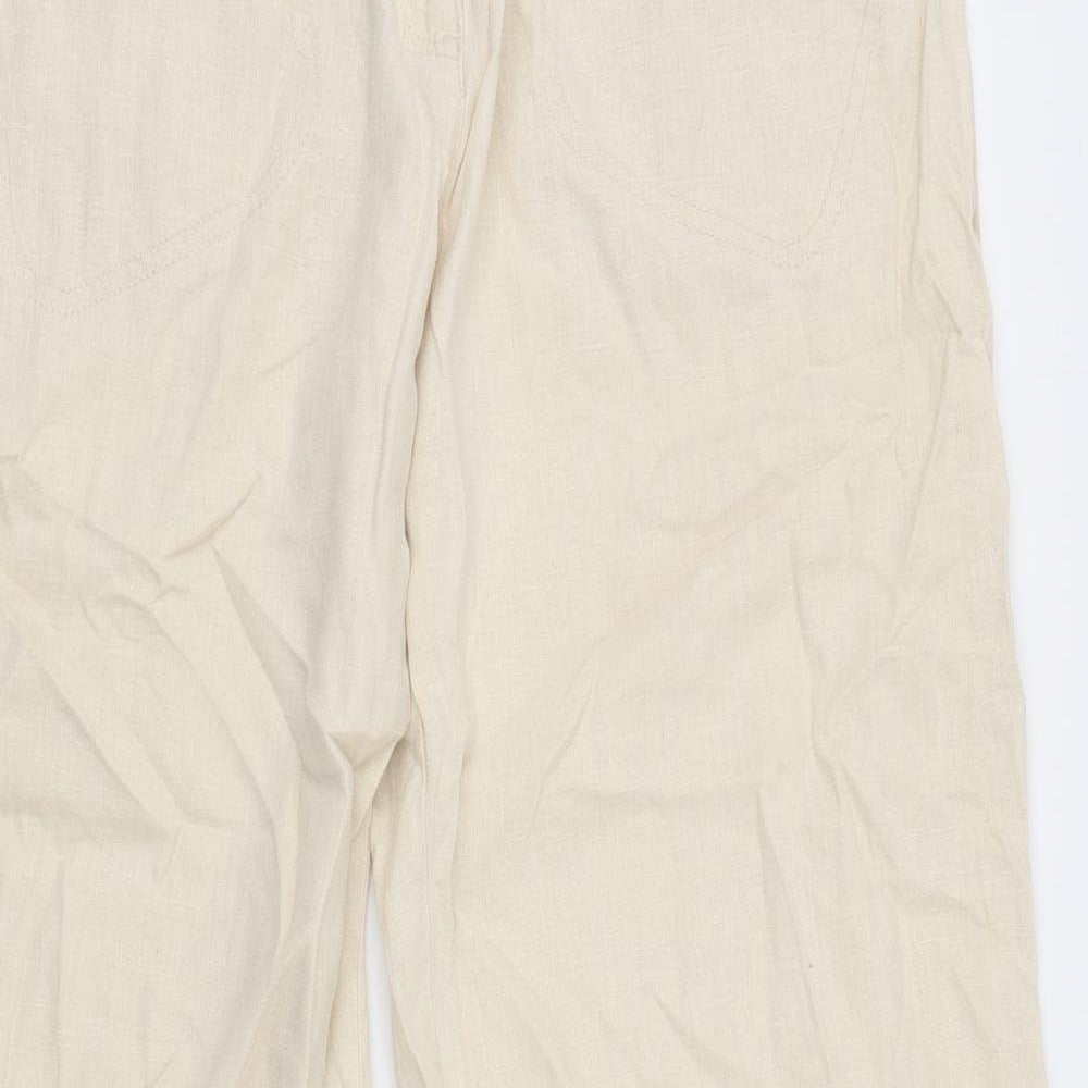 NEXT Womens Beige   Chino Trousers Size 10 L32 in
