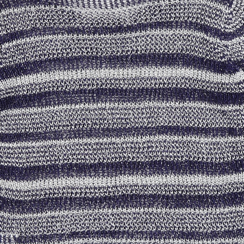 Per Una Womens Blue Striped Knit Pullover Jumper Size M