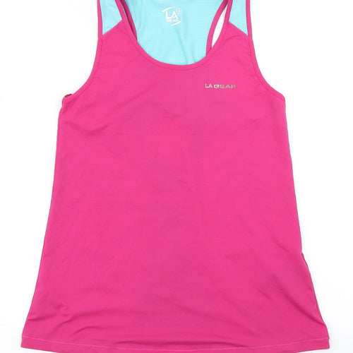 LA Gear Womens Pink Colourblock  Basic Tank Size 8