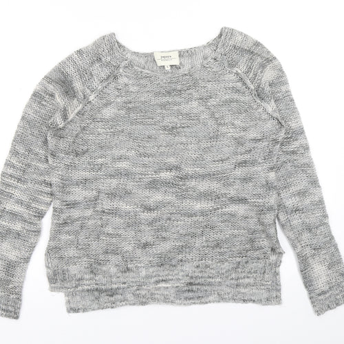 Papaya Womens Grey  Knit Pullover Jumper Size S