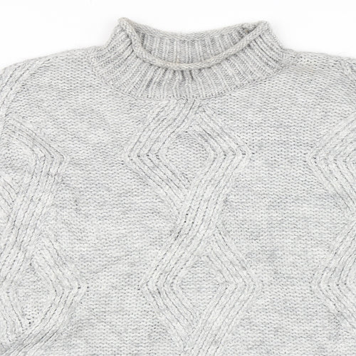 M&S Womens Grey  Knit Pullover Jumper Size XL