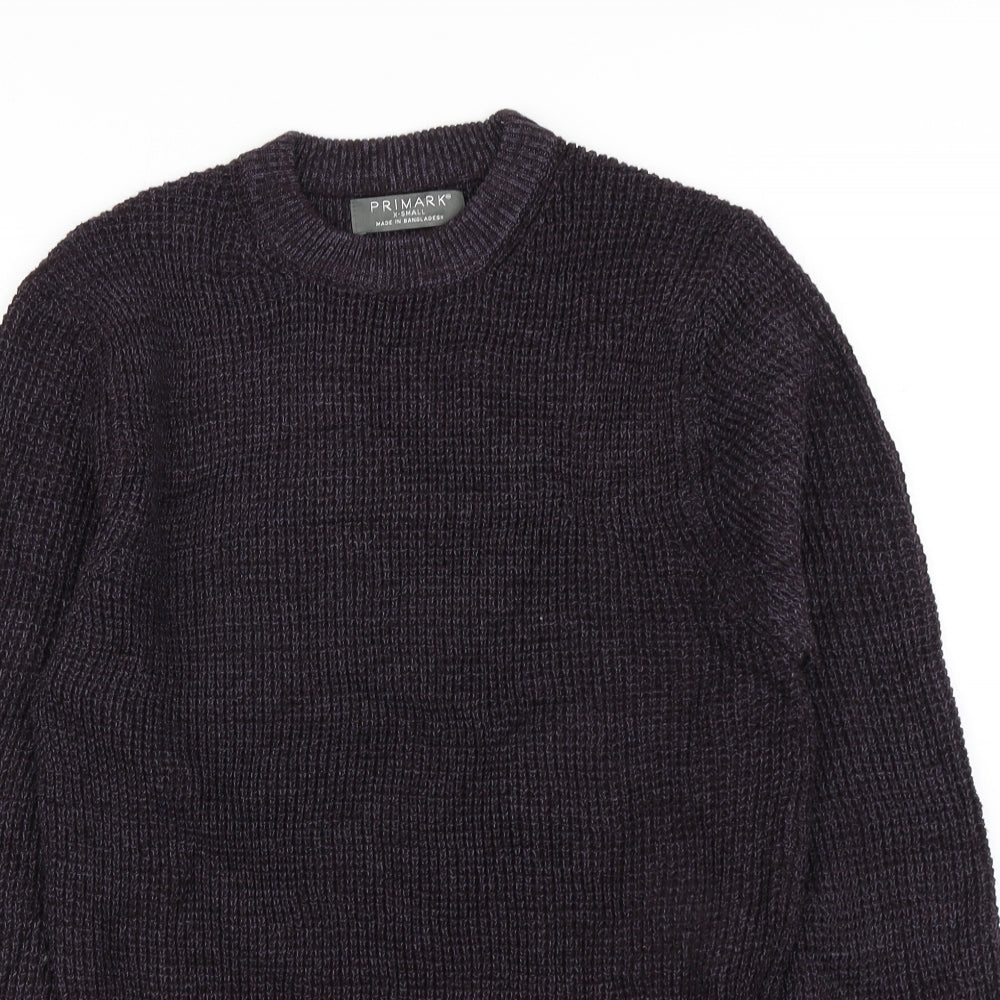 Primark Mens Purple  Knit Pullover Jumper Size XS