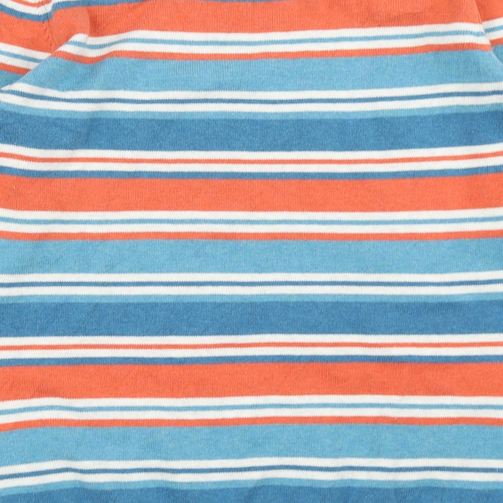 Seasalt Womens Blue Striped Knit Pullover Jumper Size 14