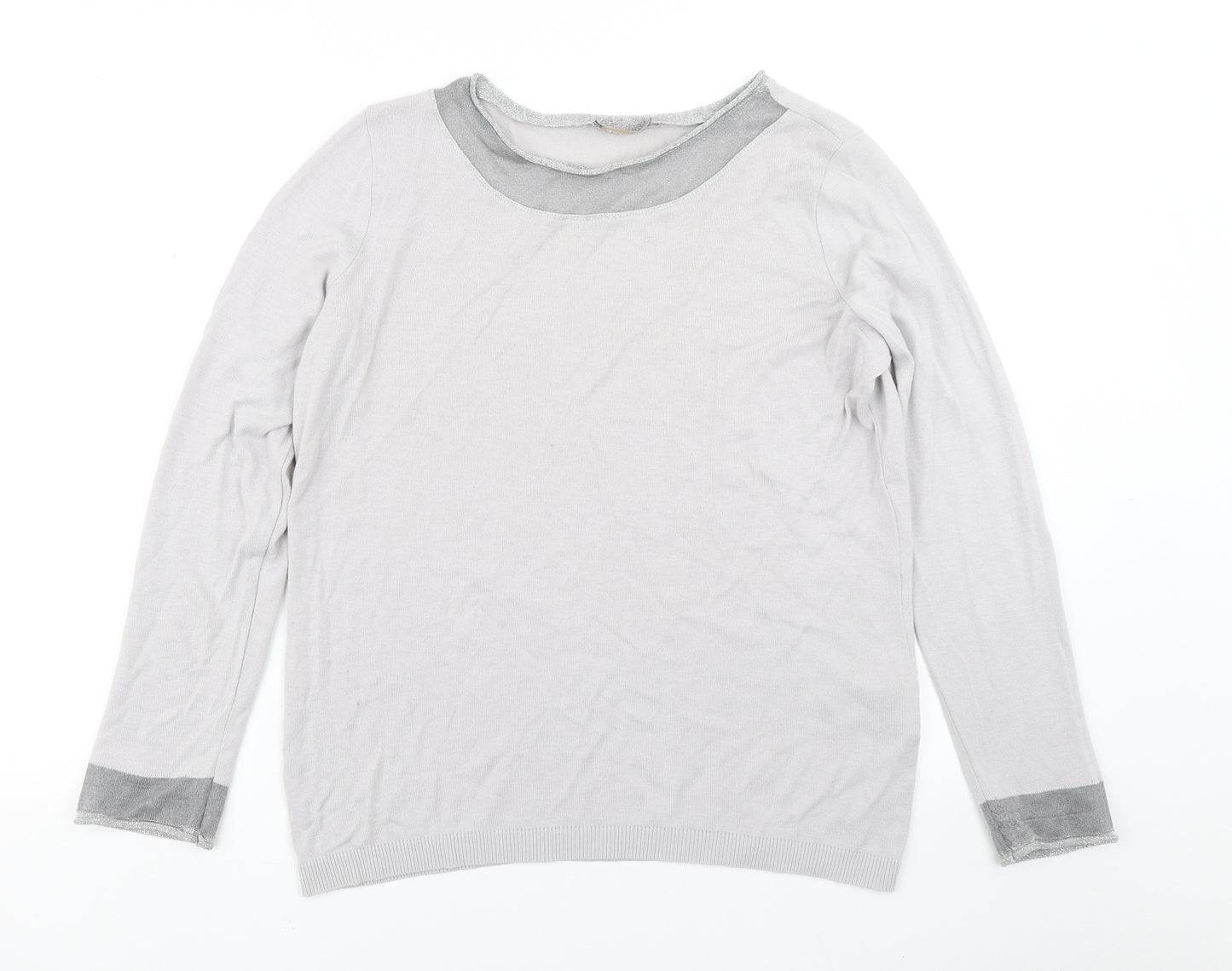Maria Bellentani Womens Grey  Knit Pullover Jumper Size L