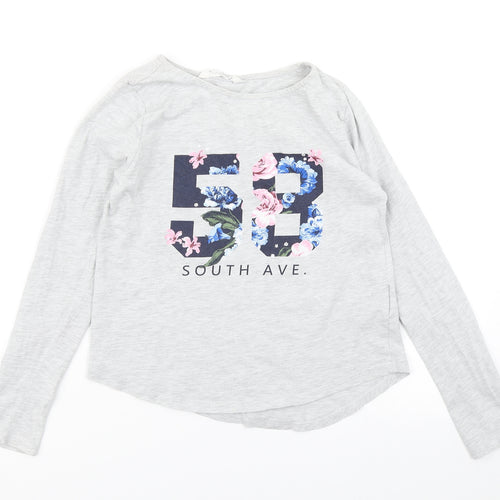 H&M Girls Grey   Basic T-Shirt Size 11-12 Years