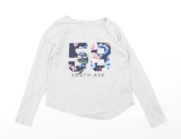 H&M Girls Grey   Basic T-Shirt Size 11-12 Years