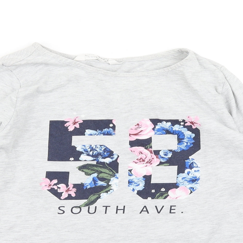 H&M Girls Grey   Basic T-Shirt Size 11-12 Years