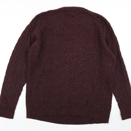George Mens Purple  Knit Pullover Jumper Size M