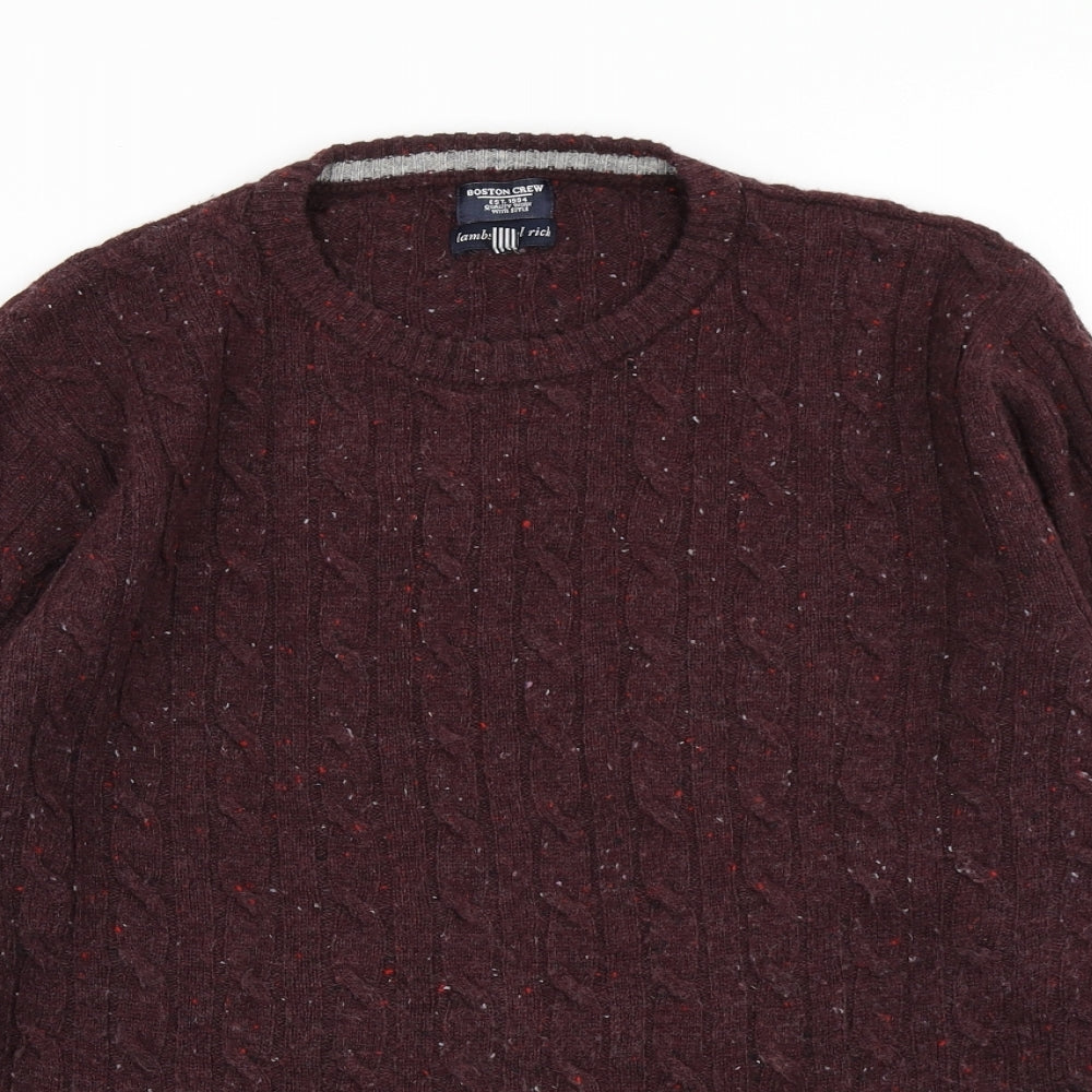 George Mens Purple  Knit Pullover Jumper Size M