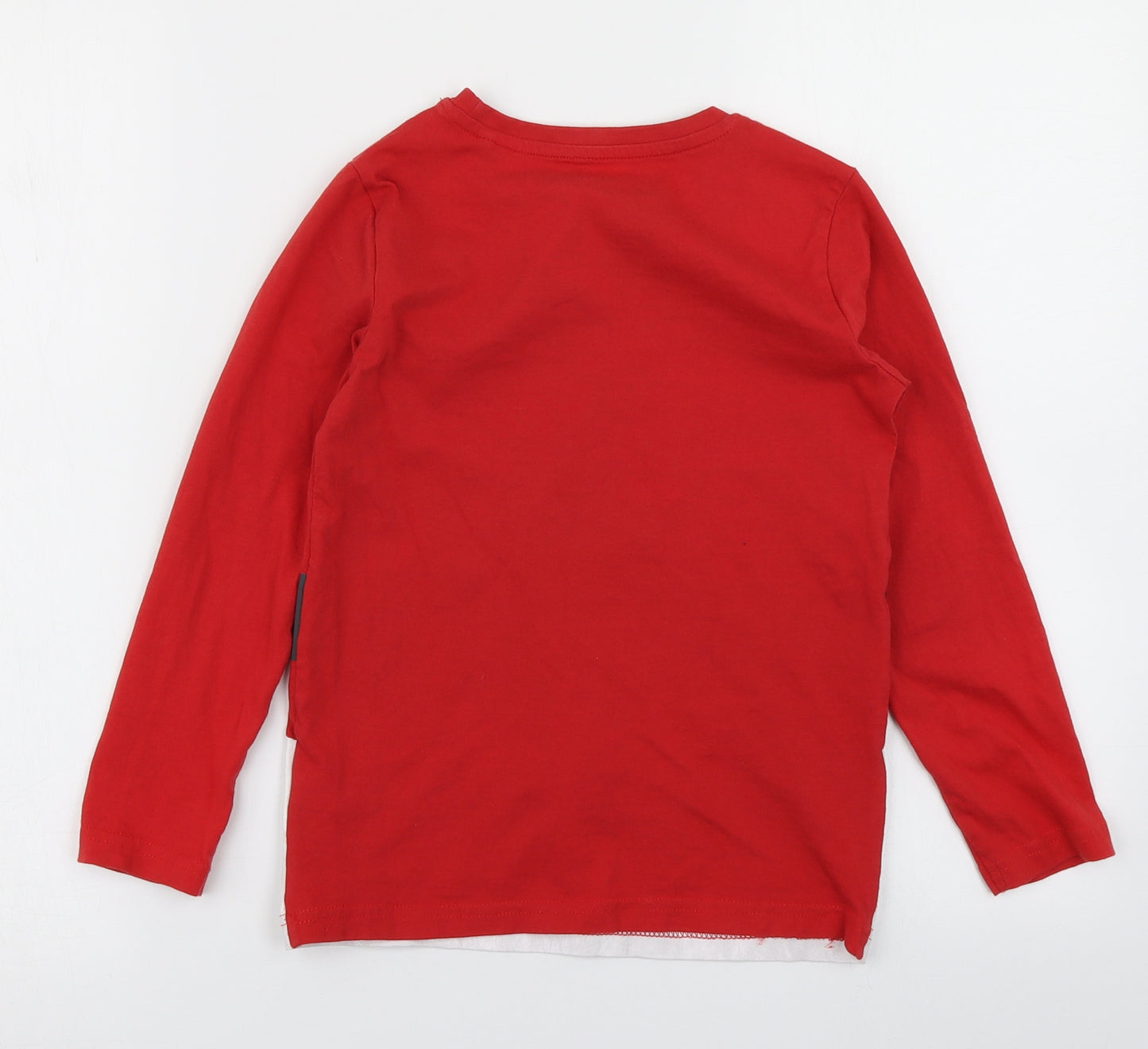 TU Boys Red   Basic T-Shirt Size 8 Years  - Christmas jumper