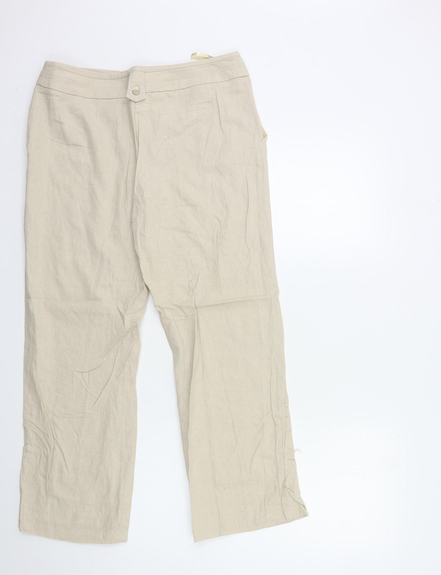 BHS Womens Beige   Trousers  Size 18 L27 in