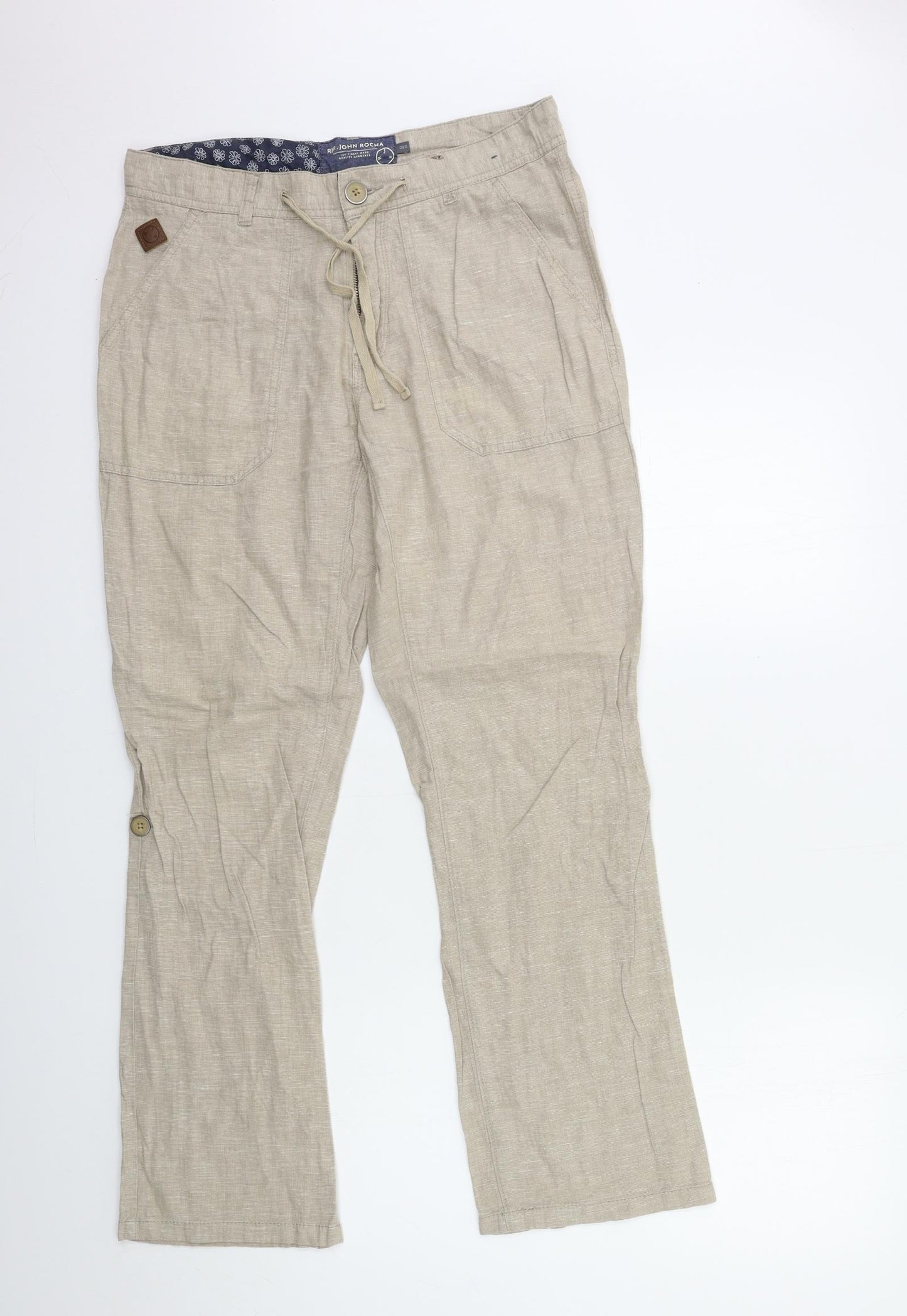 RJR.John Rocha Womens Beige   Trousers  Size 32 in L30 in