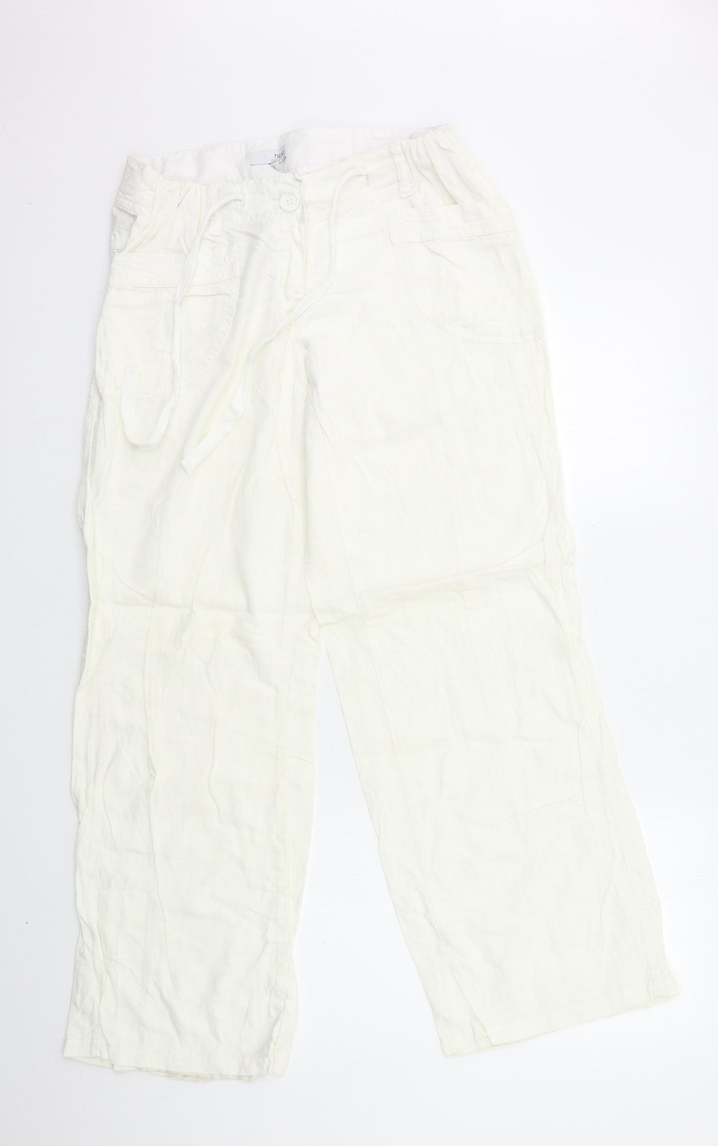 NEXT Womens White   Trousers  Size 12 L30 in