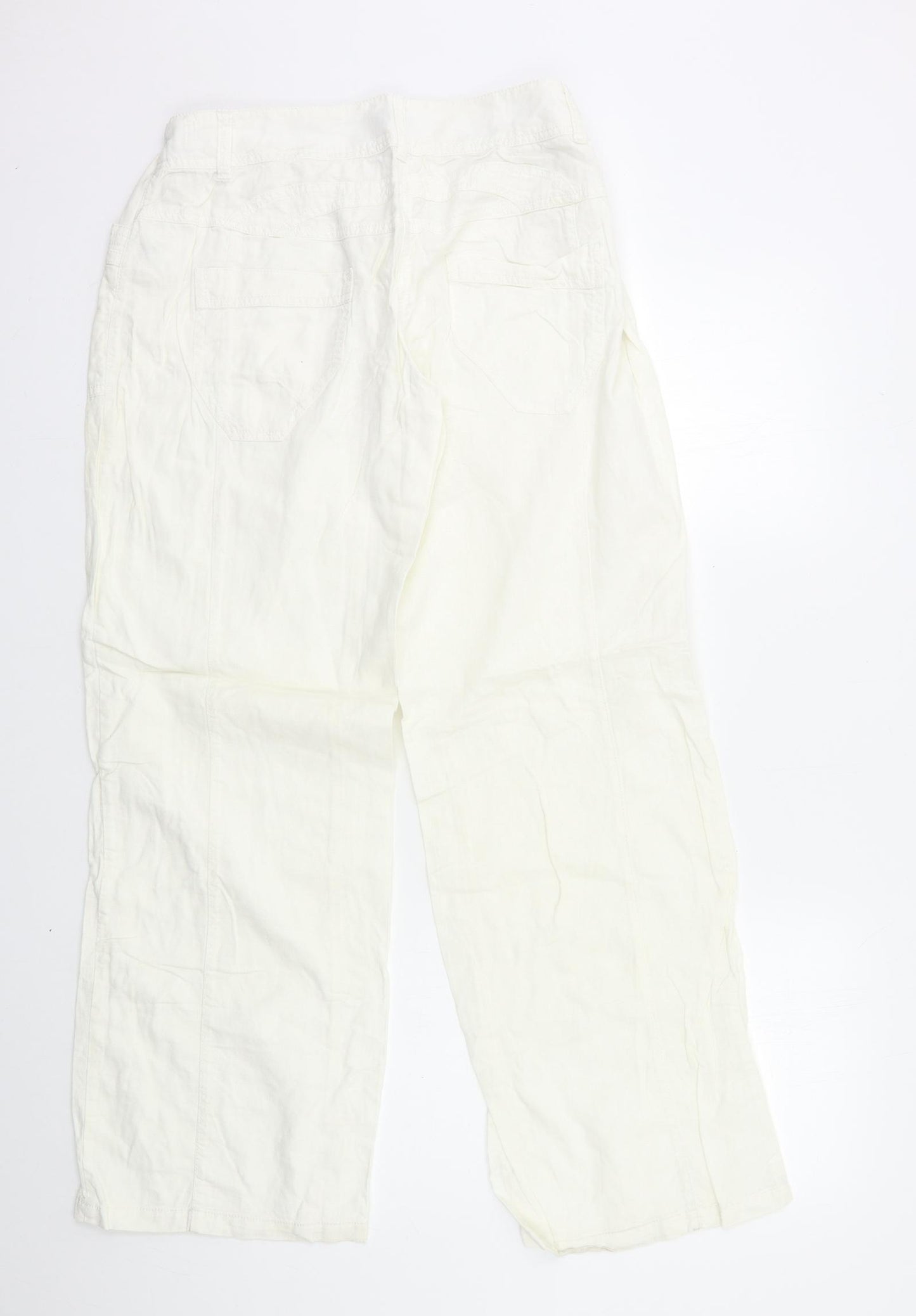 NEXT Womens White   Trousers  Size 12 L30 in