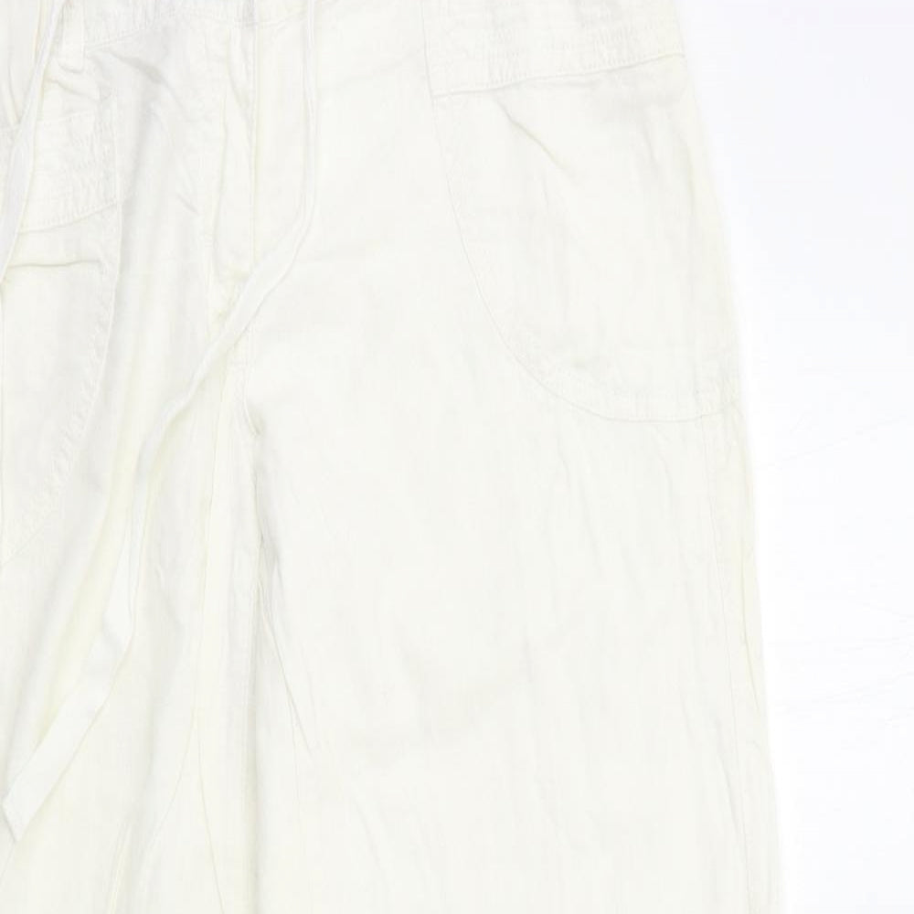NEXT Womens White   Trousers  Size 12 L30 in