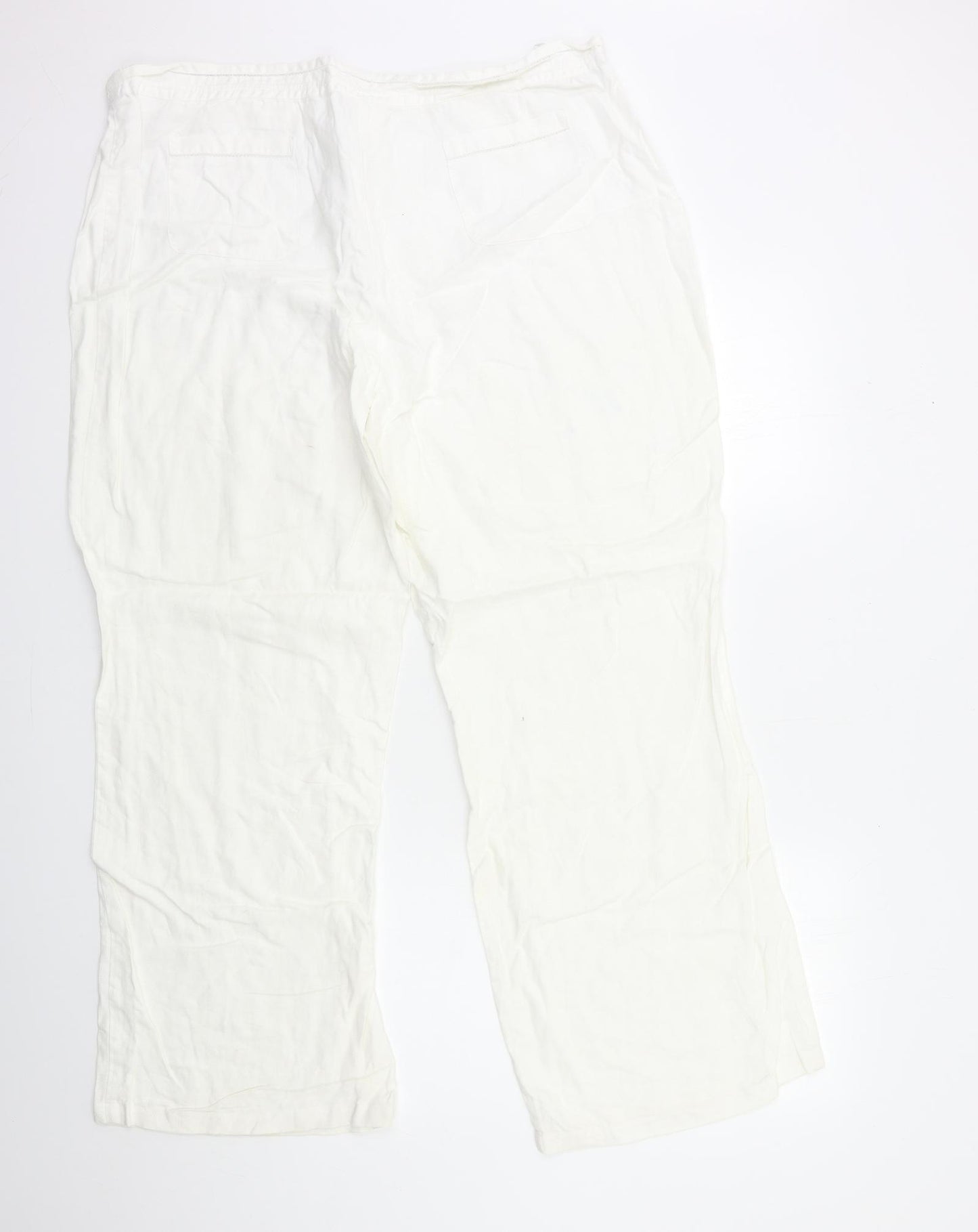 Marks and Spencer Womens White   Trousers  Size 20 L30 in