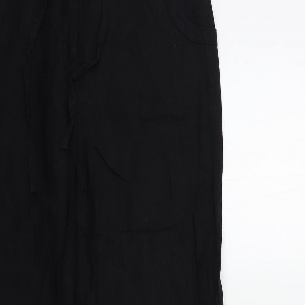 Papaya Womens Black   Trousers  Size 8 L29 in