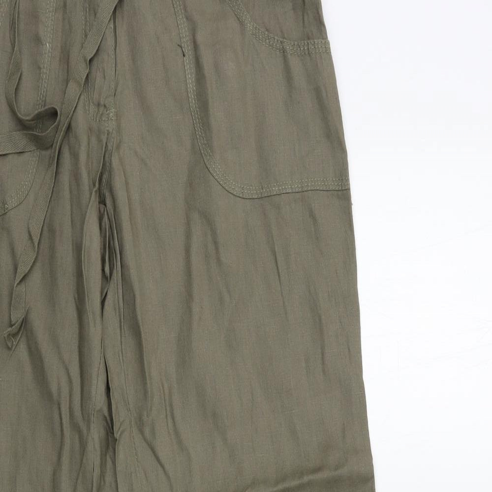 Denim & Co. Womens Green   Trousers  Size 8 L31 in