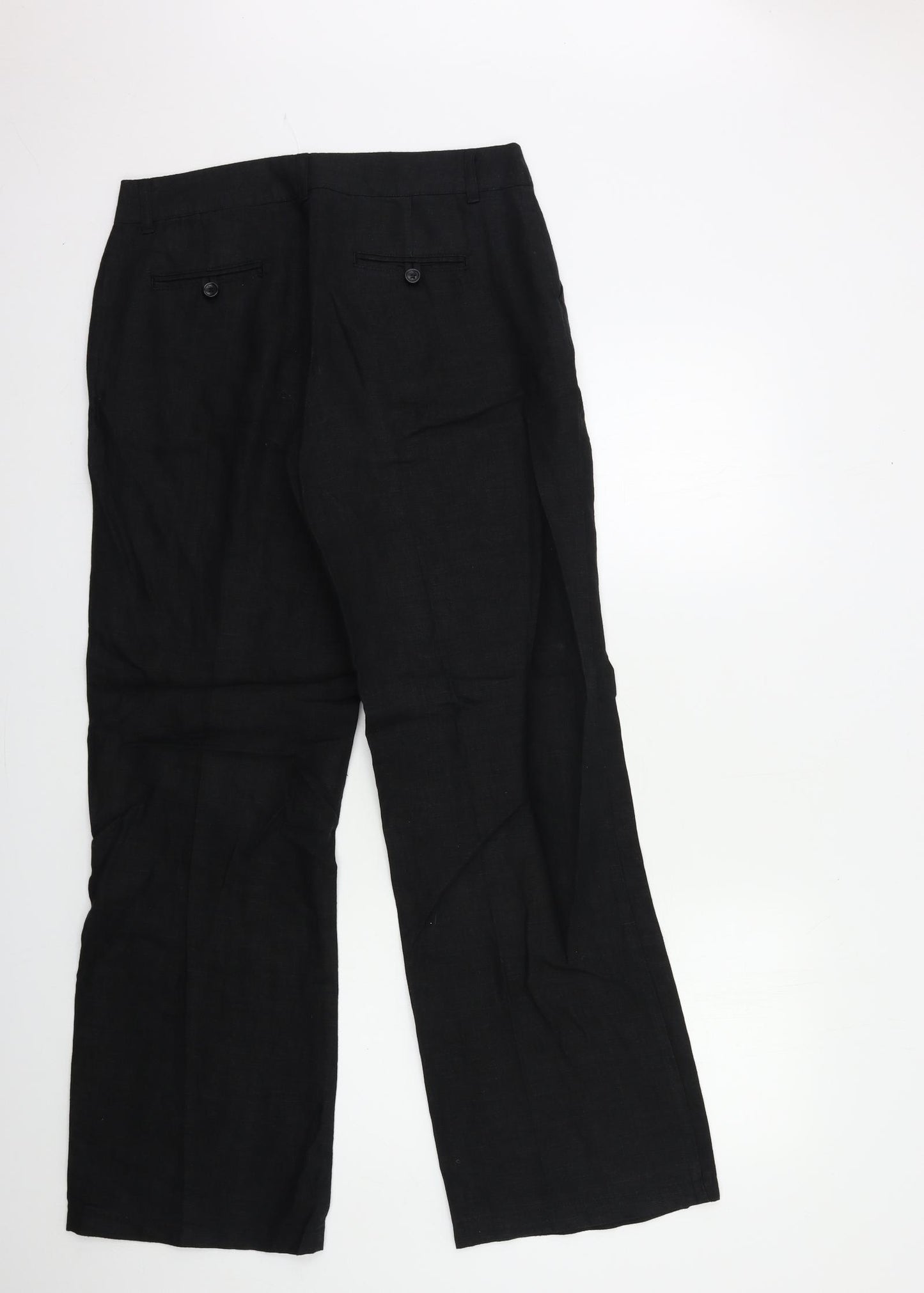 SASPRILLA Womens Black   Trousers  Size 12 L32 in