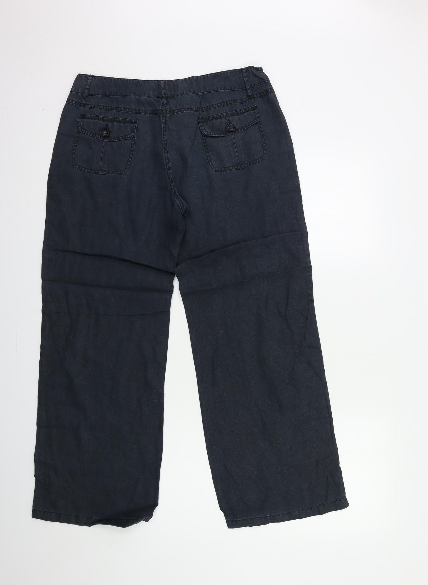 Miss Selfridge Womens Blue   Trousers  Size 12 L28 in