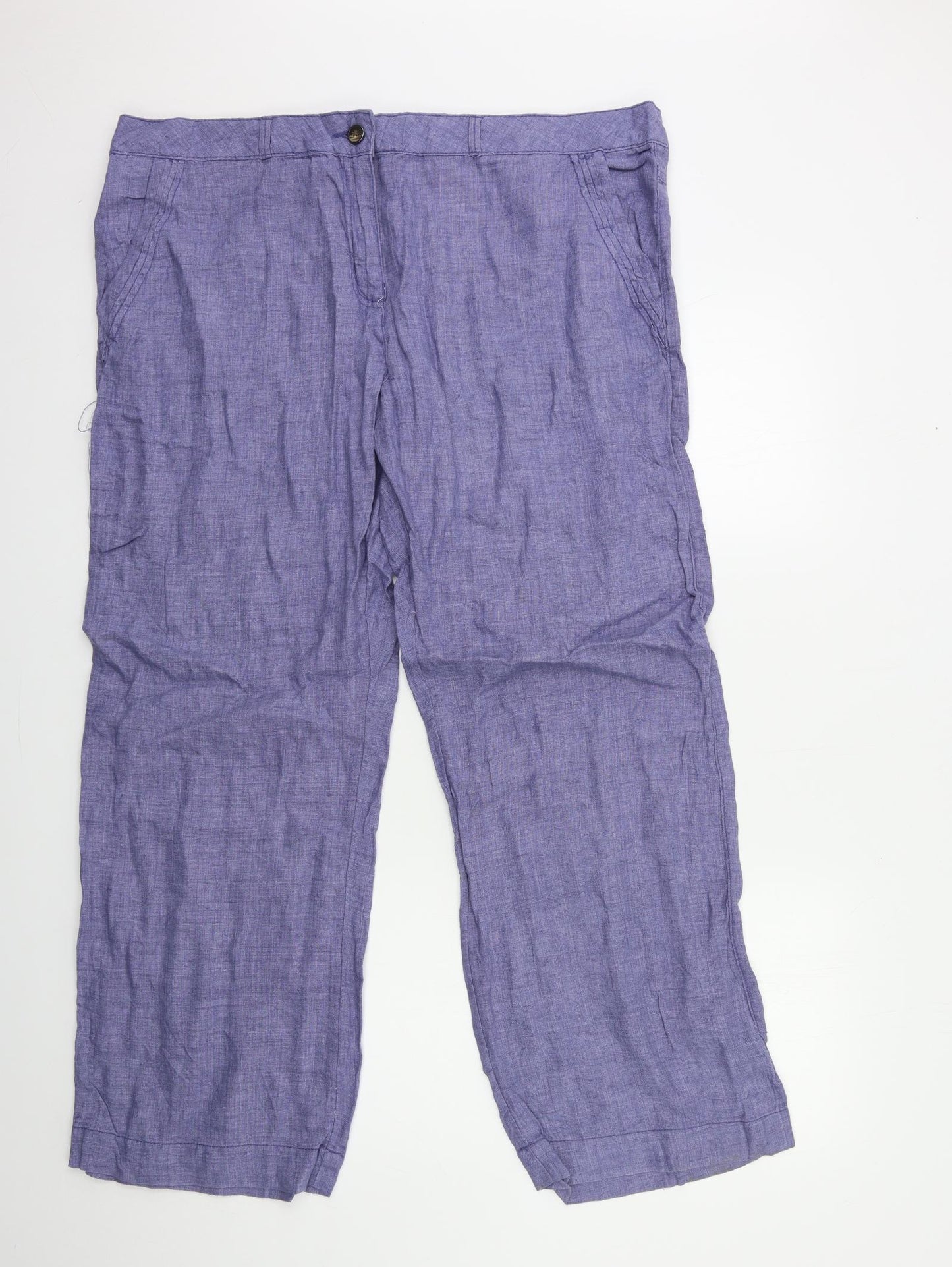 georg Womens Purple   Trousers  Size 18 L31 in